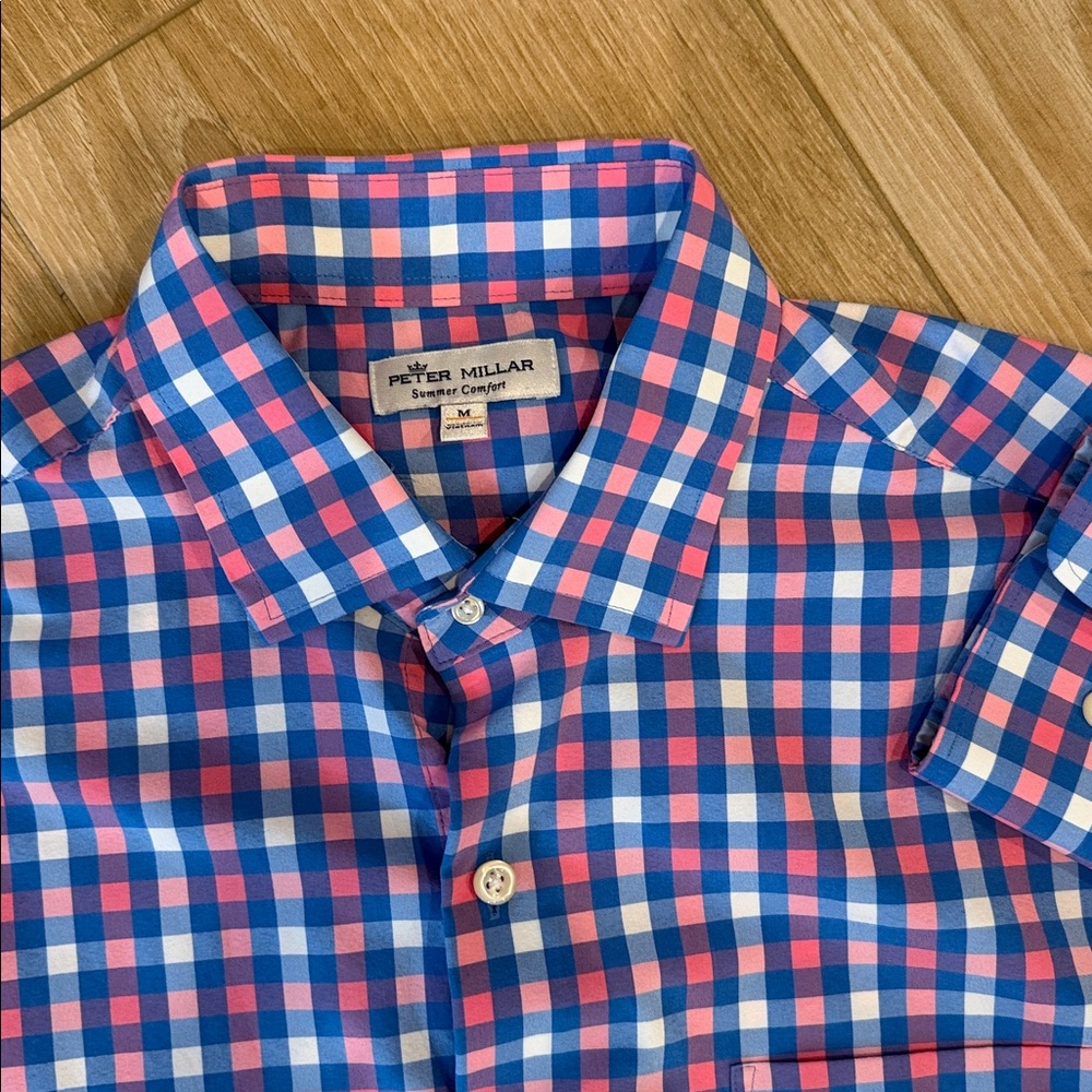 Men’s Button Up Peter Millar Summer Comfort Sz M - Picture 2 of 3